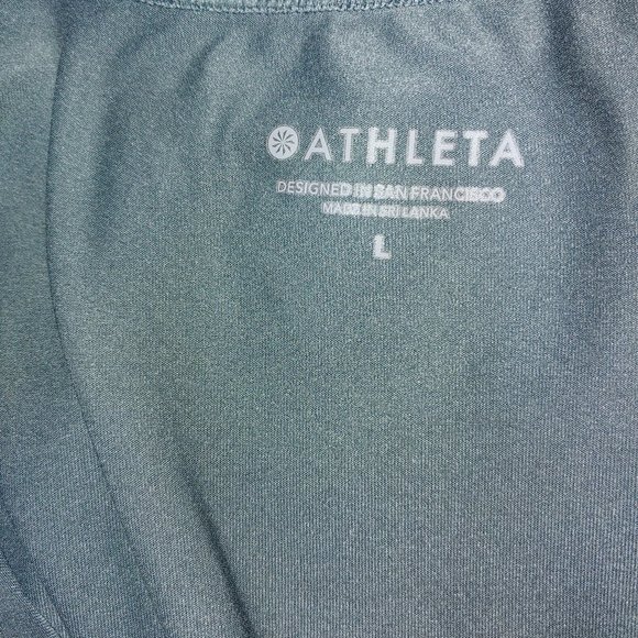 Athleta Cut Out Back Tank Top Size L Green - Picture 4 of 7